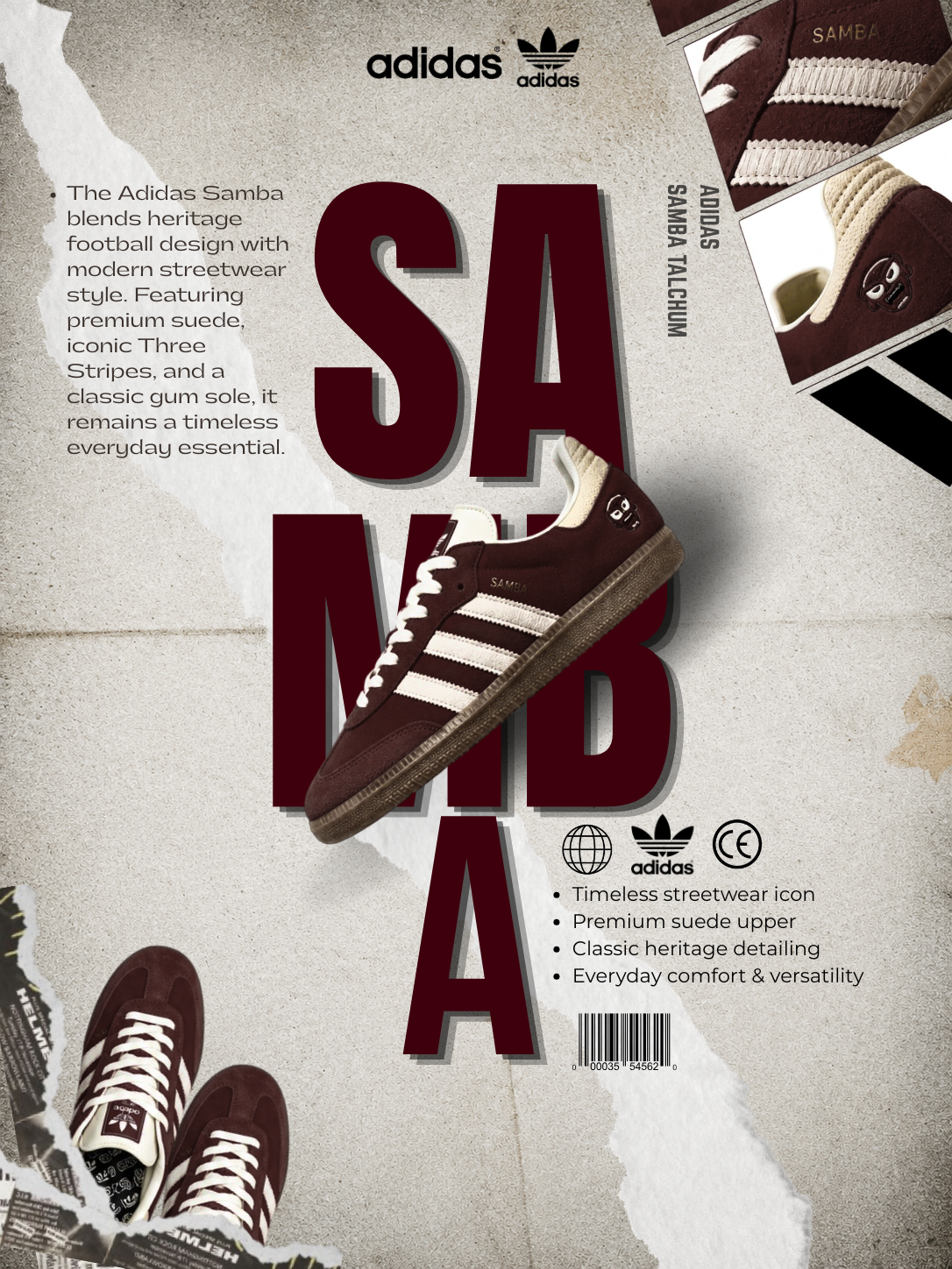adidas samba poster creative graphic design